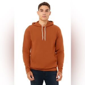 Pact Organic Cotton Pullover Hoodie Size Small Rust Brown Fleece Sweatshirt